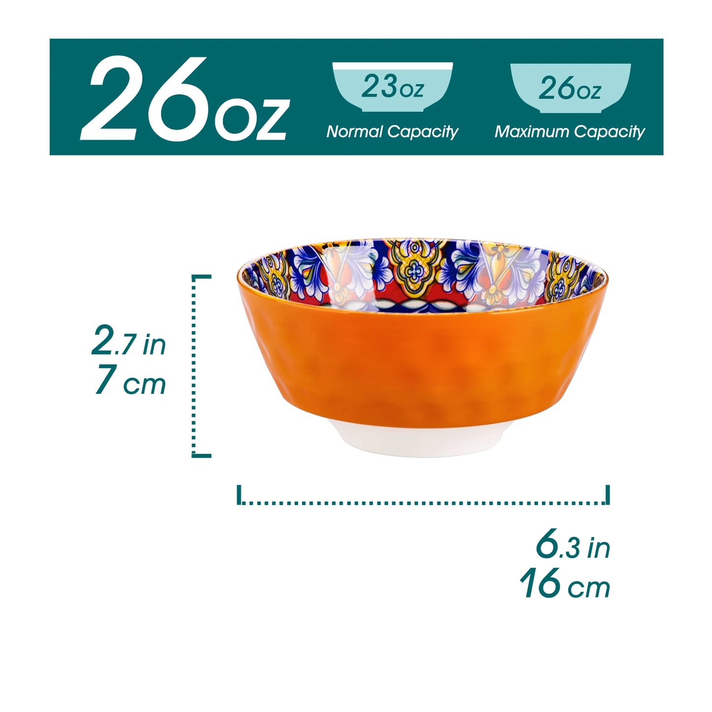 Malacasa Ceramic Soup Bowls Set Dishwasher Safe Dinnerware
