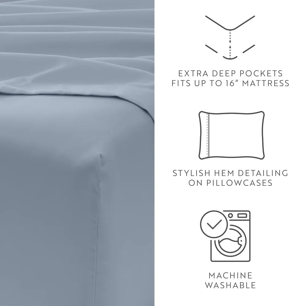 DUTRIEUX Microfiber 6 Piece Sheet Set Hypoallergenic
