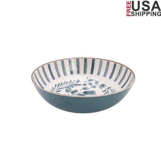 Elegant Bamboo Melamine Serving Bowl Dishwasher Safe Patio