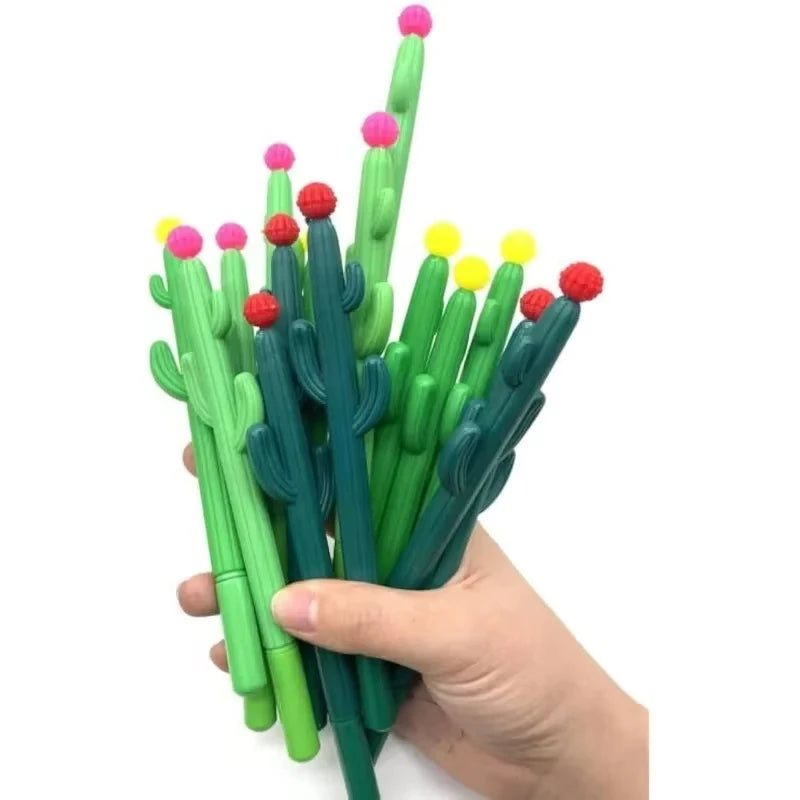 Erasable Or Not Cactus Gel Pen Set 24 Pcs Classroom