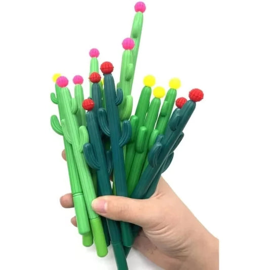 Erasable Or Not Cactus Gel Pen Set 24 Pcs Classroom