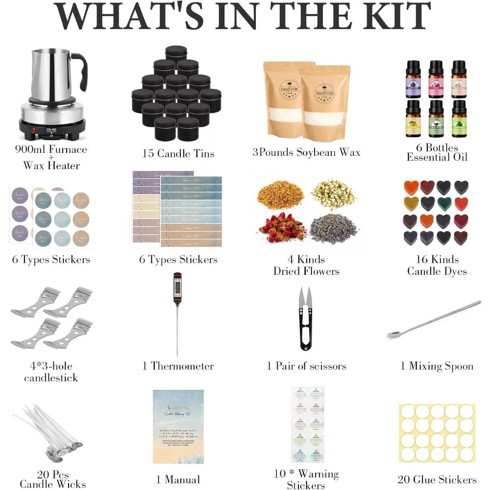 Breez Retail Therapy Candle Making Kit With Wax Melter