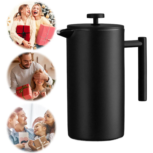 Alloet Stainless Steel Double Wall French Press Coffee Maker