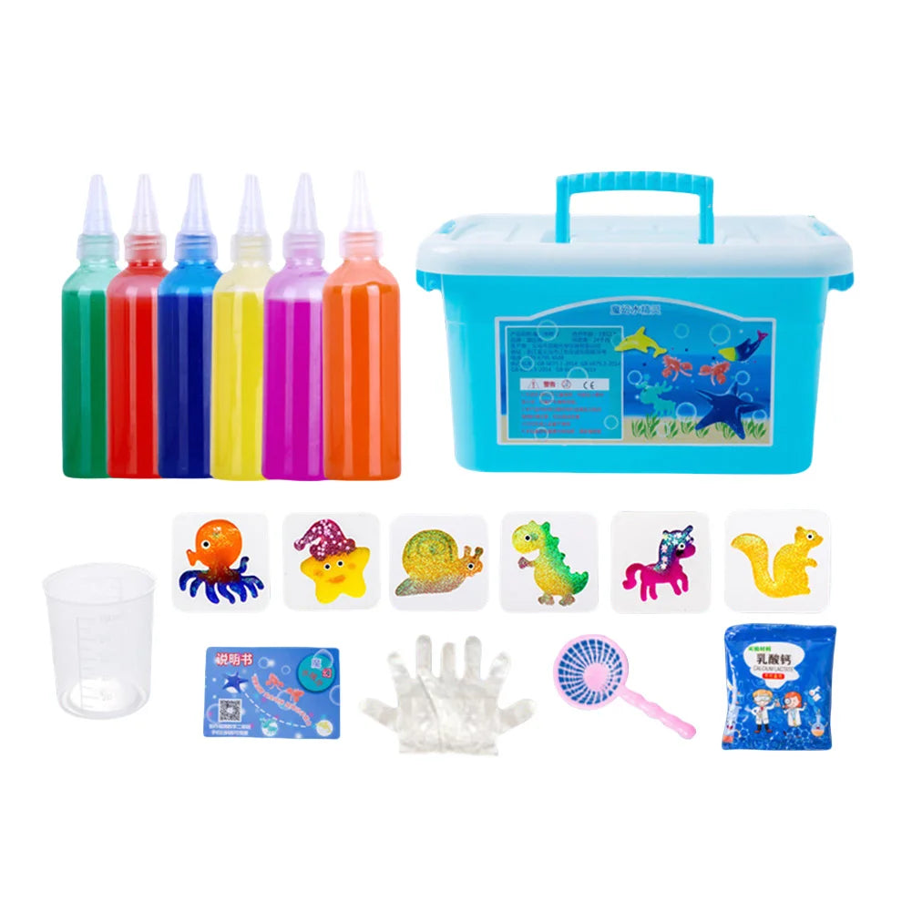 DIY Magic Water Elf Toys Kids Handmade Craft Painting Stickers Fairy Gel Ocean Mold Montessori Education Toys Children Gift