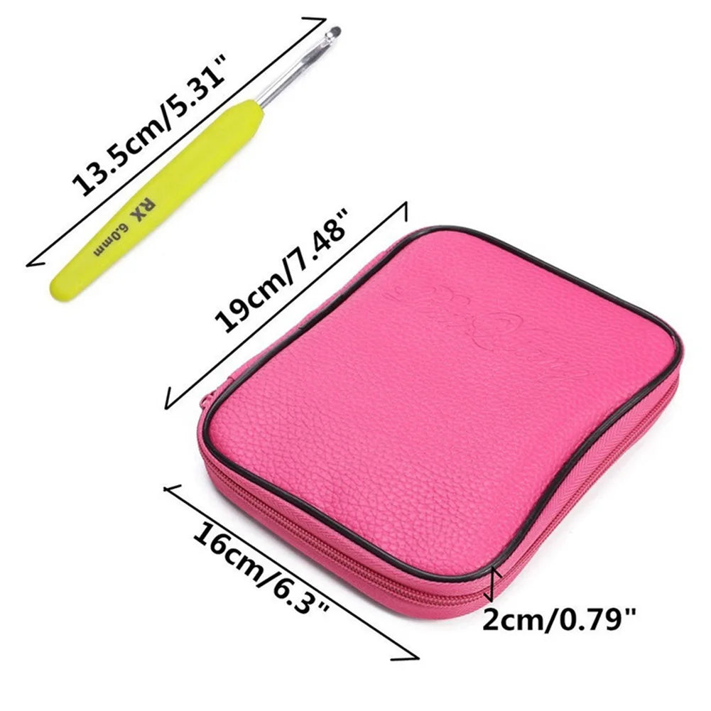 VKTECH Stitching Crochet Set Aluminium Plastic Storage Bag