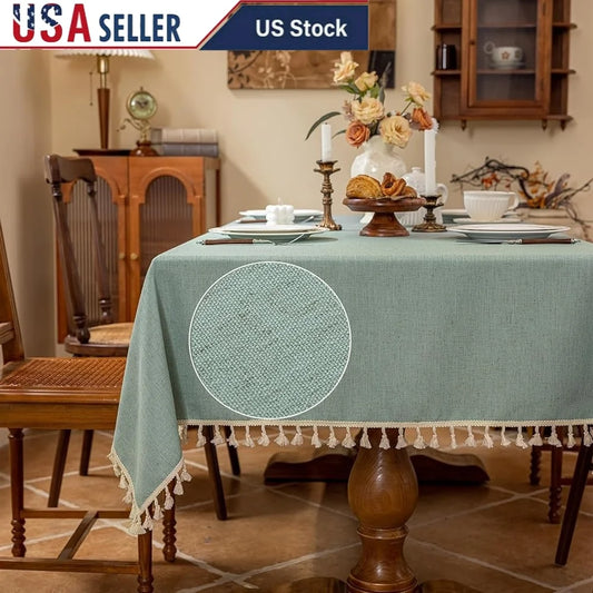 Fujian Craft of Weaving Linen Blend Waterproof Tablecloth