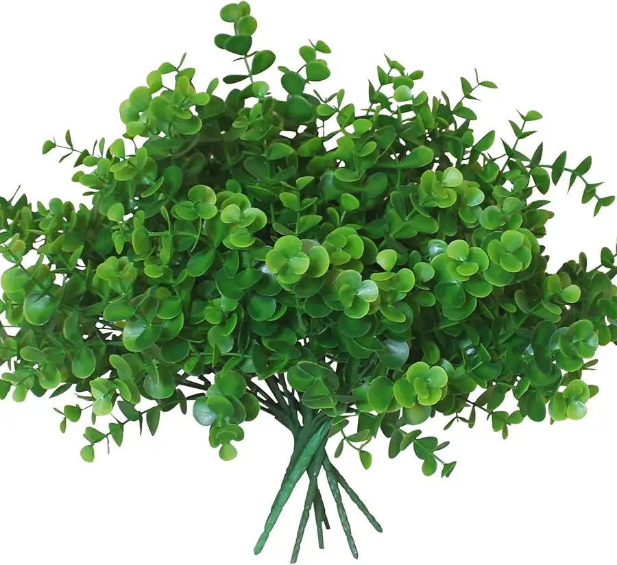XMSJ Artificial Fall Leaves Boxwood 8-Piece Outdoor Garden Decor
