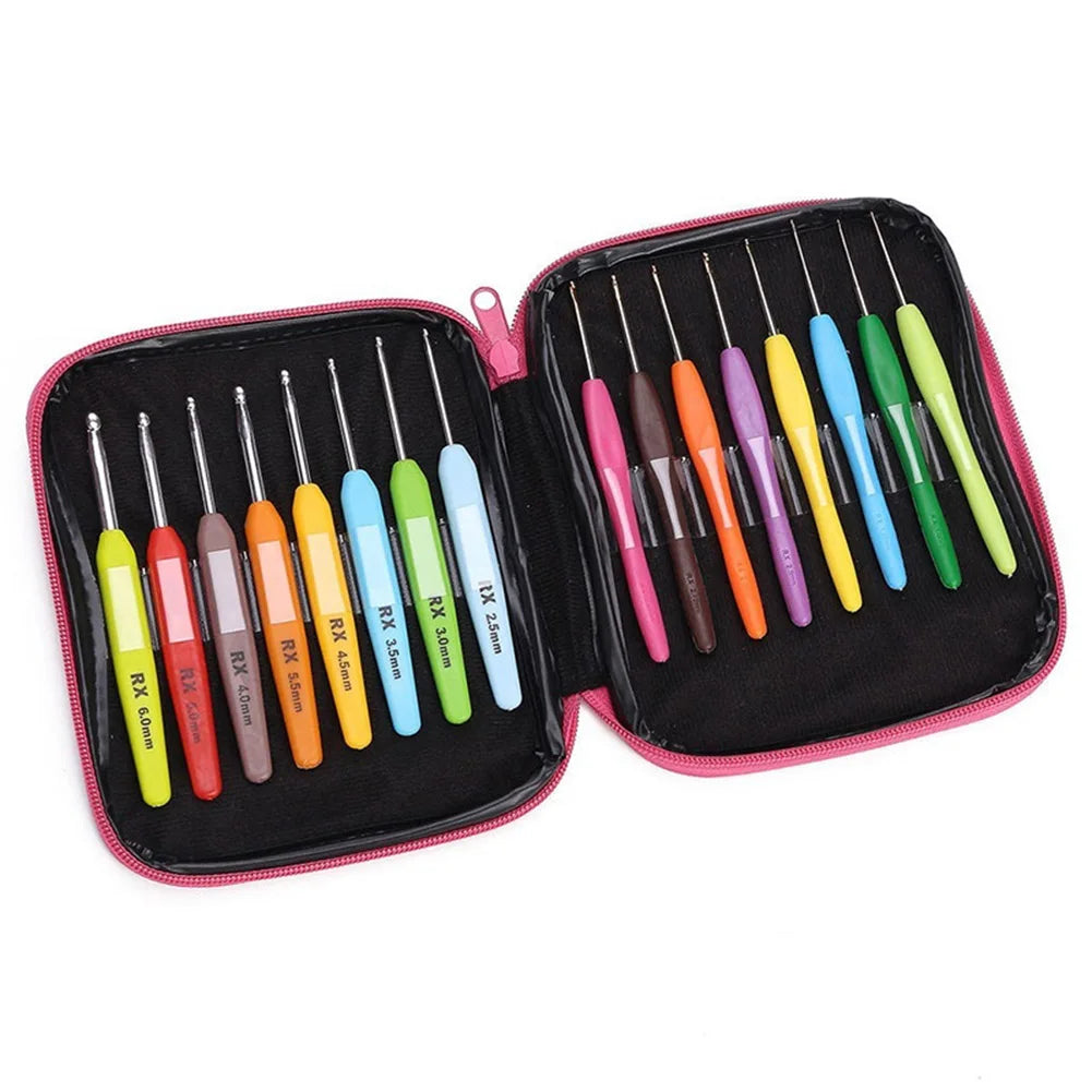 VKTECH Stitching Crochet Set Aluminium Plastic Storage Bag