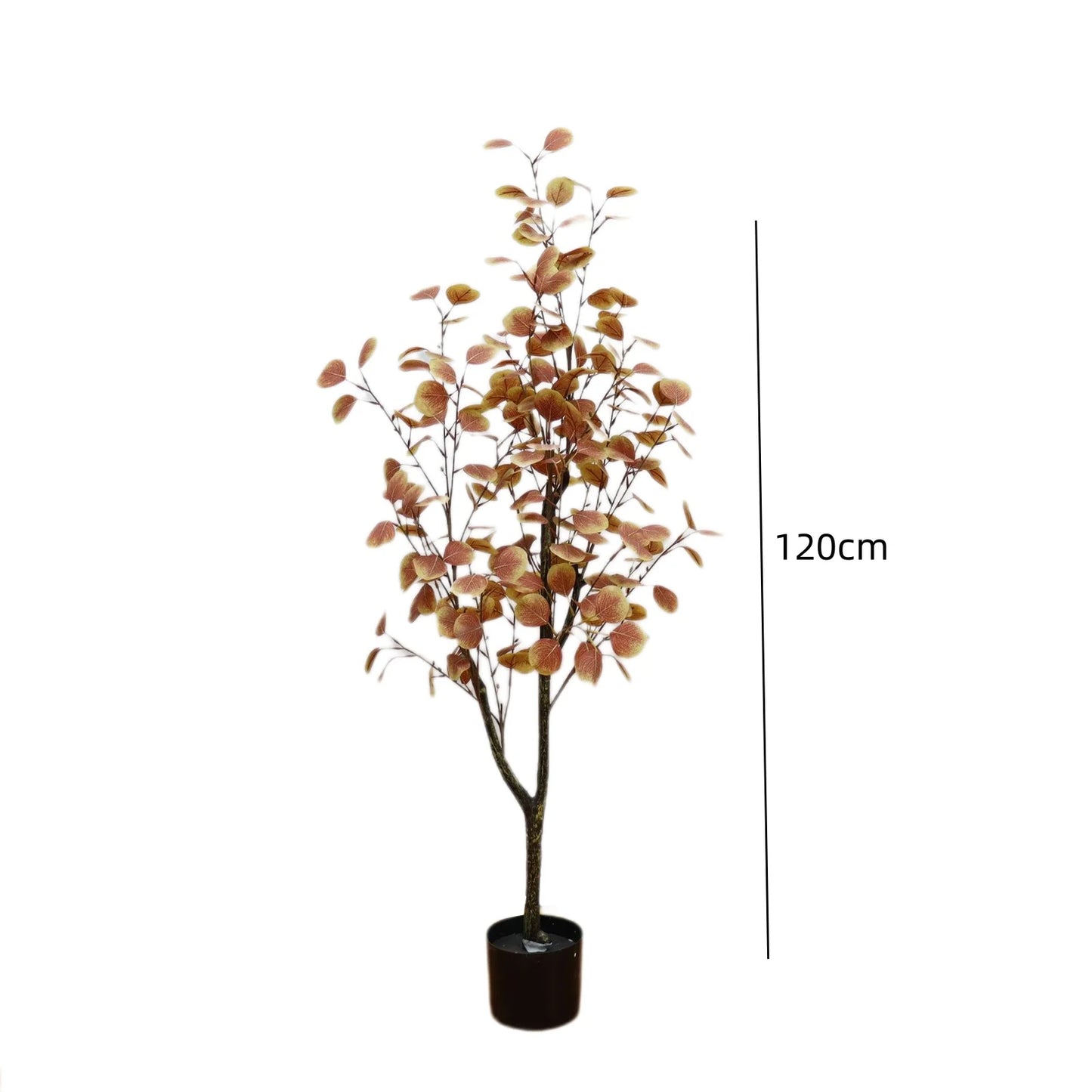 StudysetCN Artificial Fall Eucalyptus Tree In Pot Realistic Indoor Decor