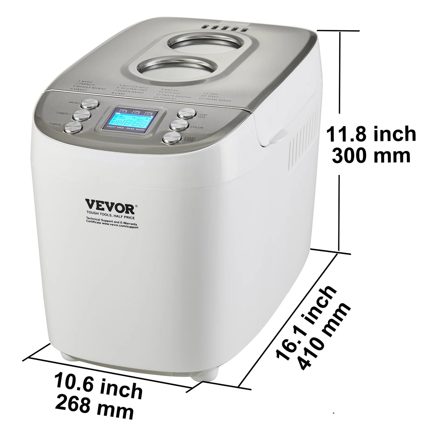 SucceBuy 15 In 1 Bread Maker Automatic Dough Machine