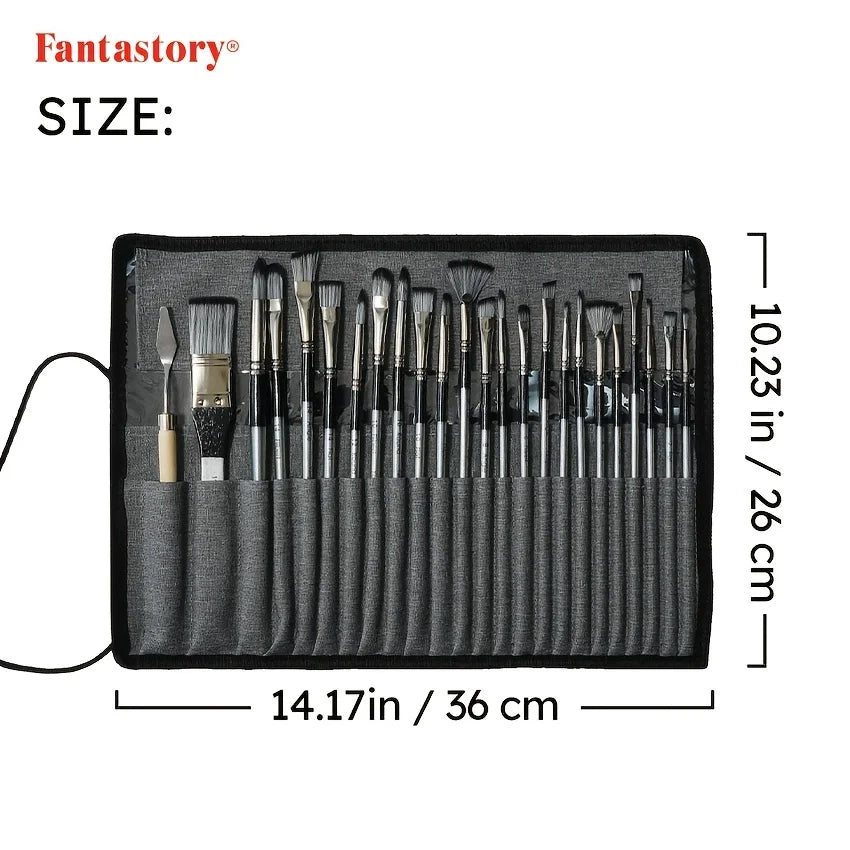 Hair 24pc Paint Brush Set With Mixing Knife And Box