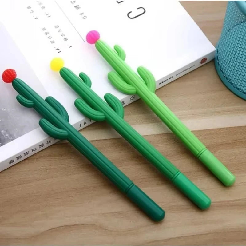 Erasable Or Not Cactus Gel Pen Set 24 Pcs Classroom