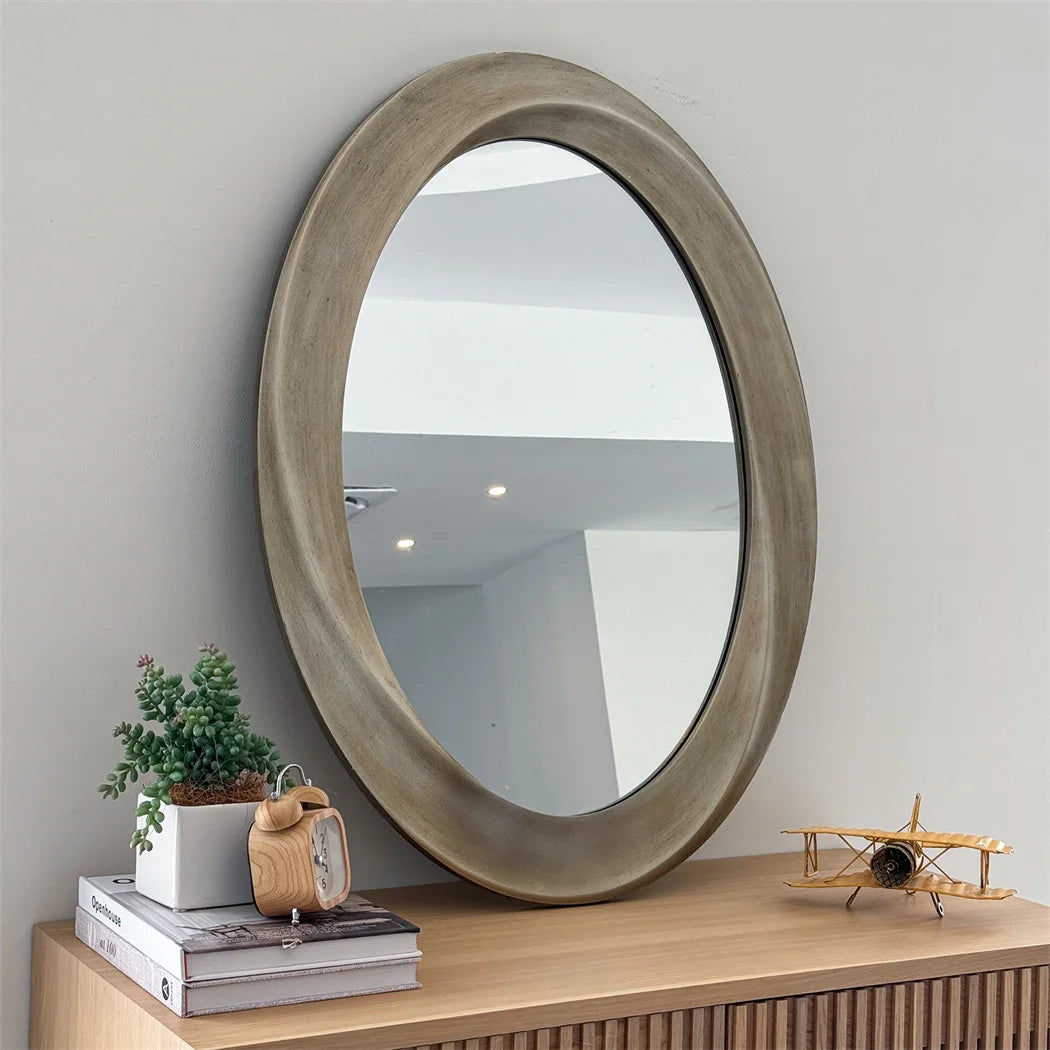 LUVODI Antique Baroque Oval Beveled Framed Wall Mirror Decor