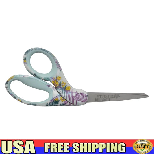 DUTRIEUX Titanium Bent Handle Floral Sewing Scissors Home