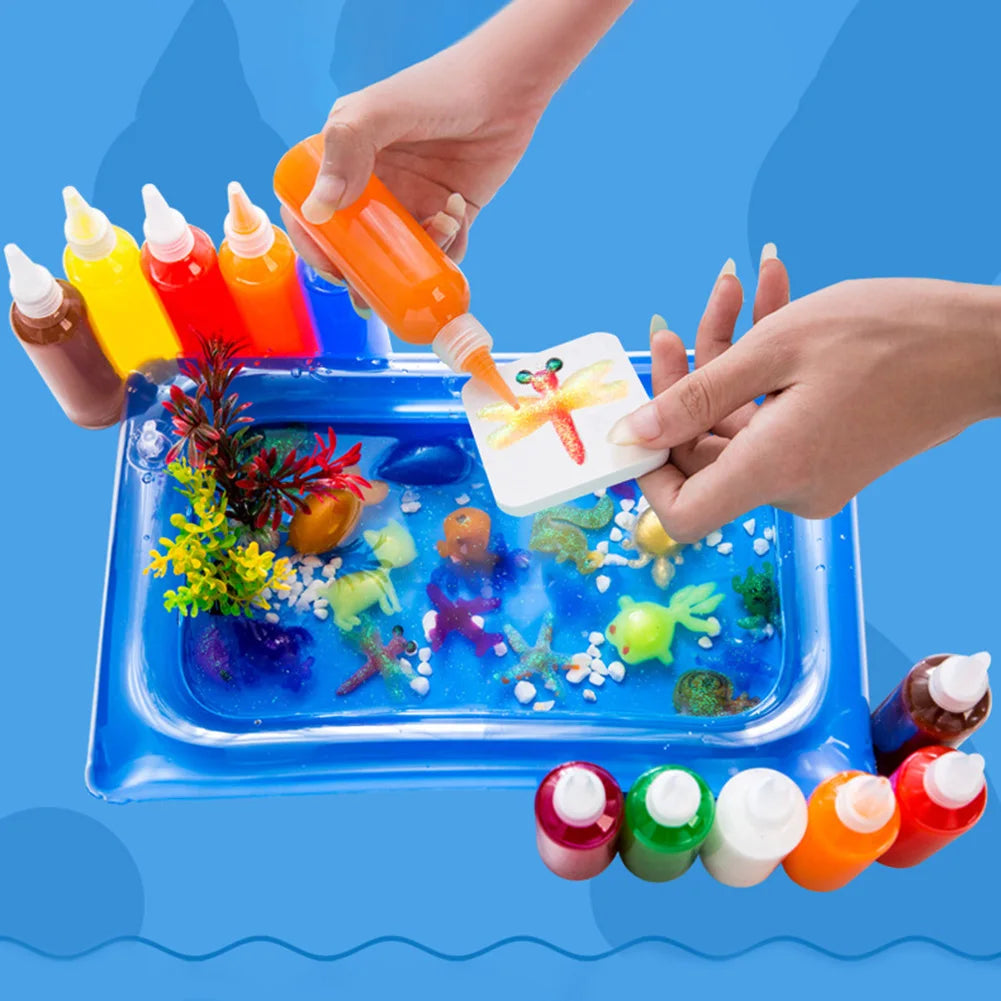 DIY Magic Water Elf Toys Kids Handmade Craft Painting Stickers Fairy Gel Ocean Mold Montessori Education Toys Children Gift
