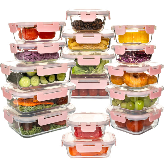 Glass Food Storage Containers Set Leakproof Airtight BPA