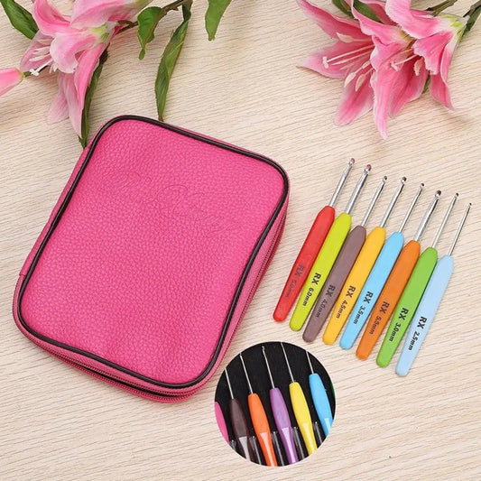 VKTECH Stitching Crochet Set Aluminium Plastic Storage Bag