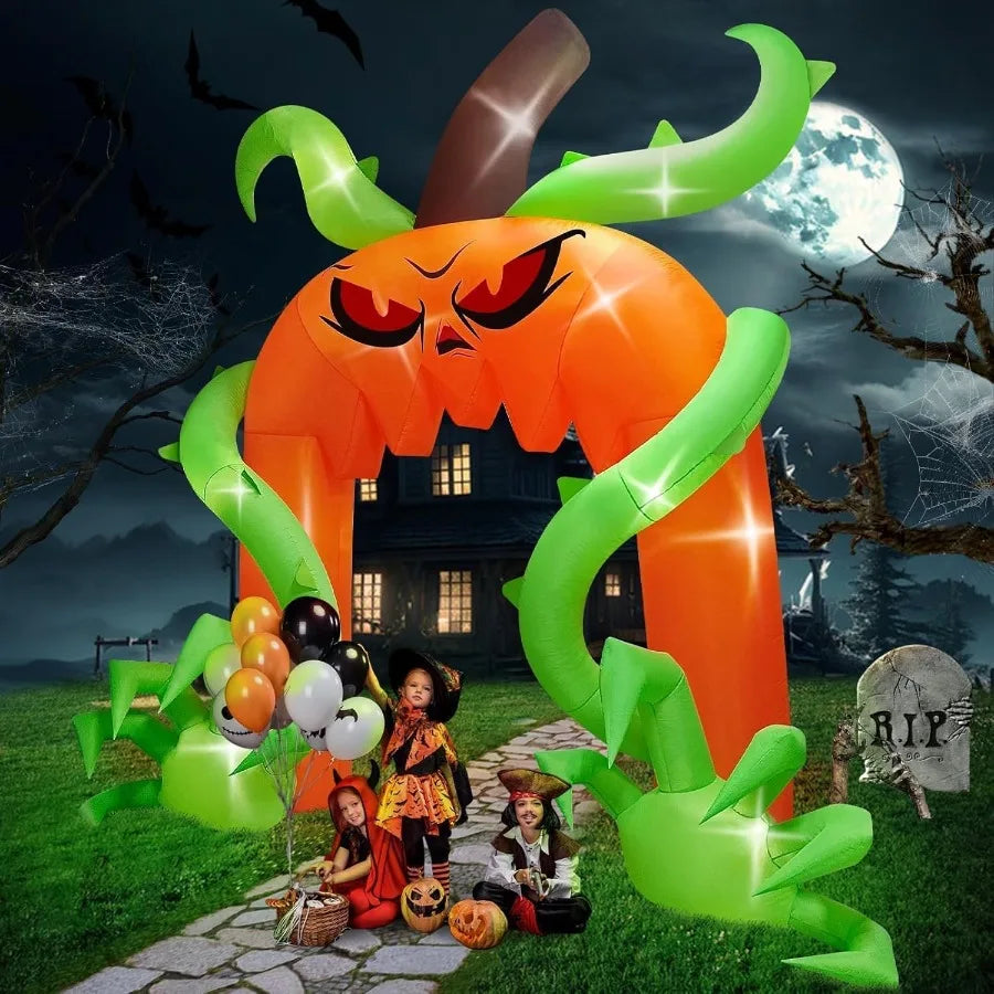 Hign-concerned Giant Pumpkin Halloween Arch Inflatable