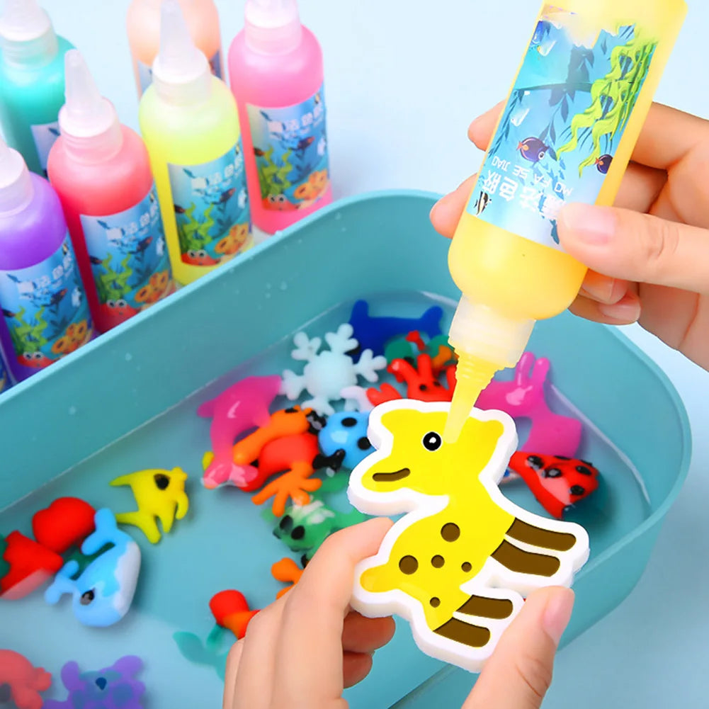 DIY Magic Water Elf Toys Kids Handmade Craft Painting Stickers Fairy Gel Ocean Mold Montessori Education Toys Children Gift