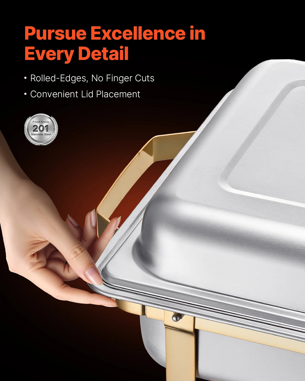 SucceBuy Chafing Dish Buffet Set Stainless Steel Chafer