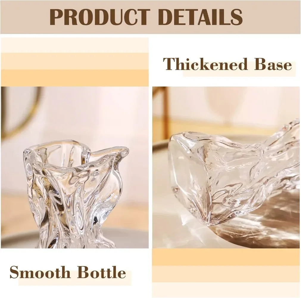 Hign-concerned Glass Vase Modern Art Deco Sleek Tabletop