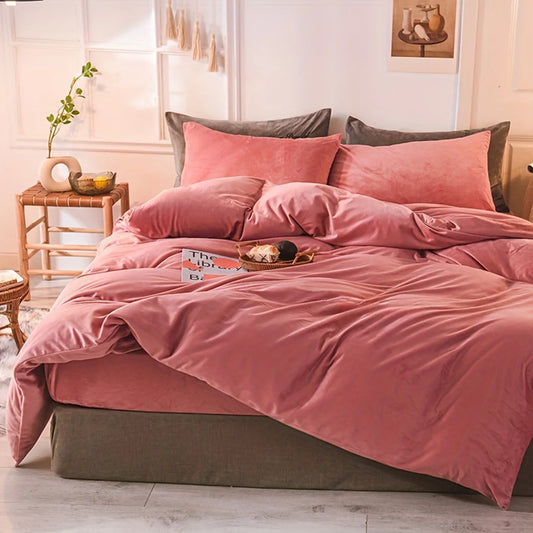 LISSTHERCN Velvet Duvet Cover Set 3 Piece Bedding Essentials