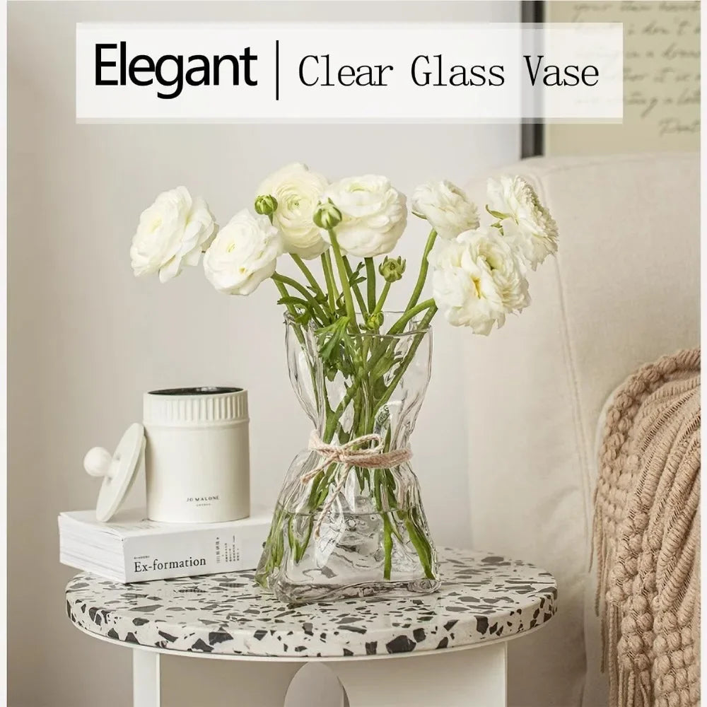 Hign-concerned Glass Vase Modern Art Deco Sleek Tabletop