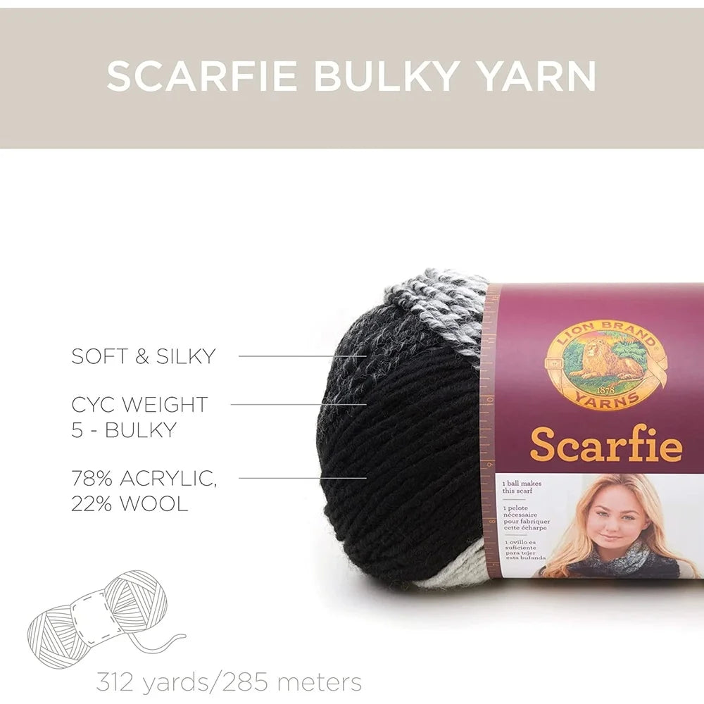 XMSJH Scarfie Bulky Acrylic Wool Yarn Self Striping