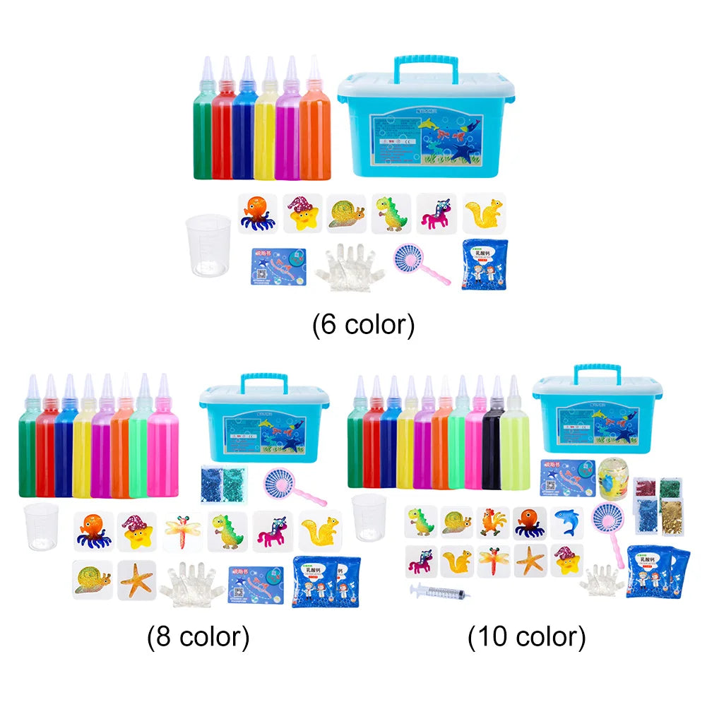 DIY Magic Water Elf Toys Kids Handmade Craft Painting Stickers Fairy Gel Ocean Mold Montessori Education Toys Children Gift