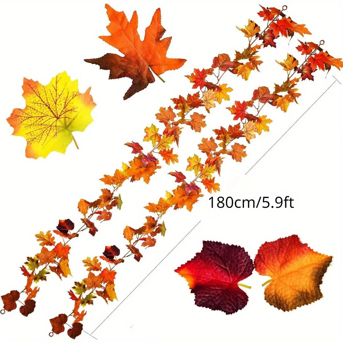 Zhejiang Fall Maple Leaf Garland Hanging Vine Decor