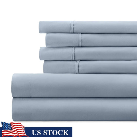 DUTRIEUX Microfiber 6 Piece Sheet Set Hypoallergenic