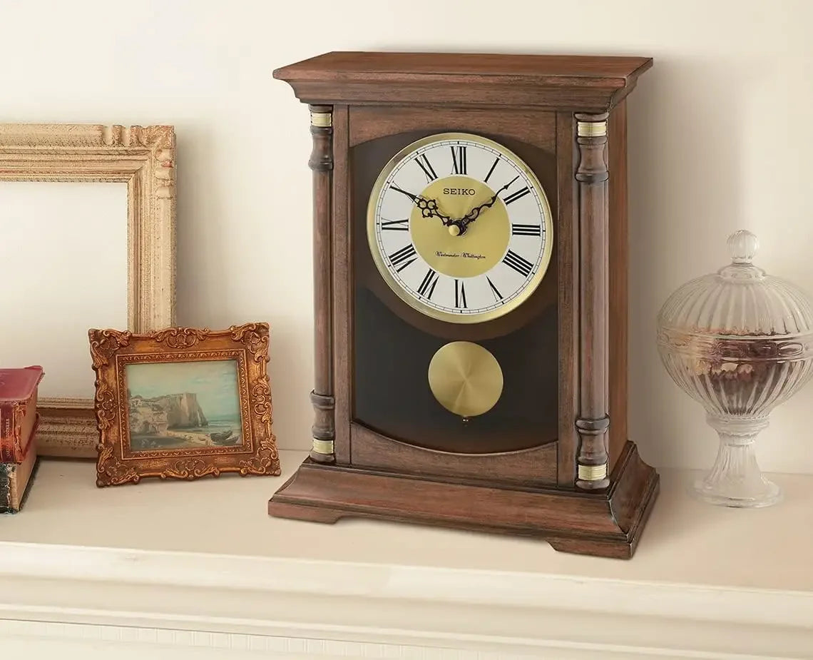 Hign Concerned Baron Mantel Chime Clock Analog Design