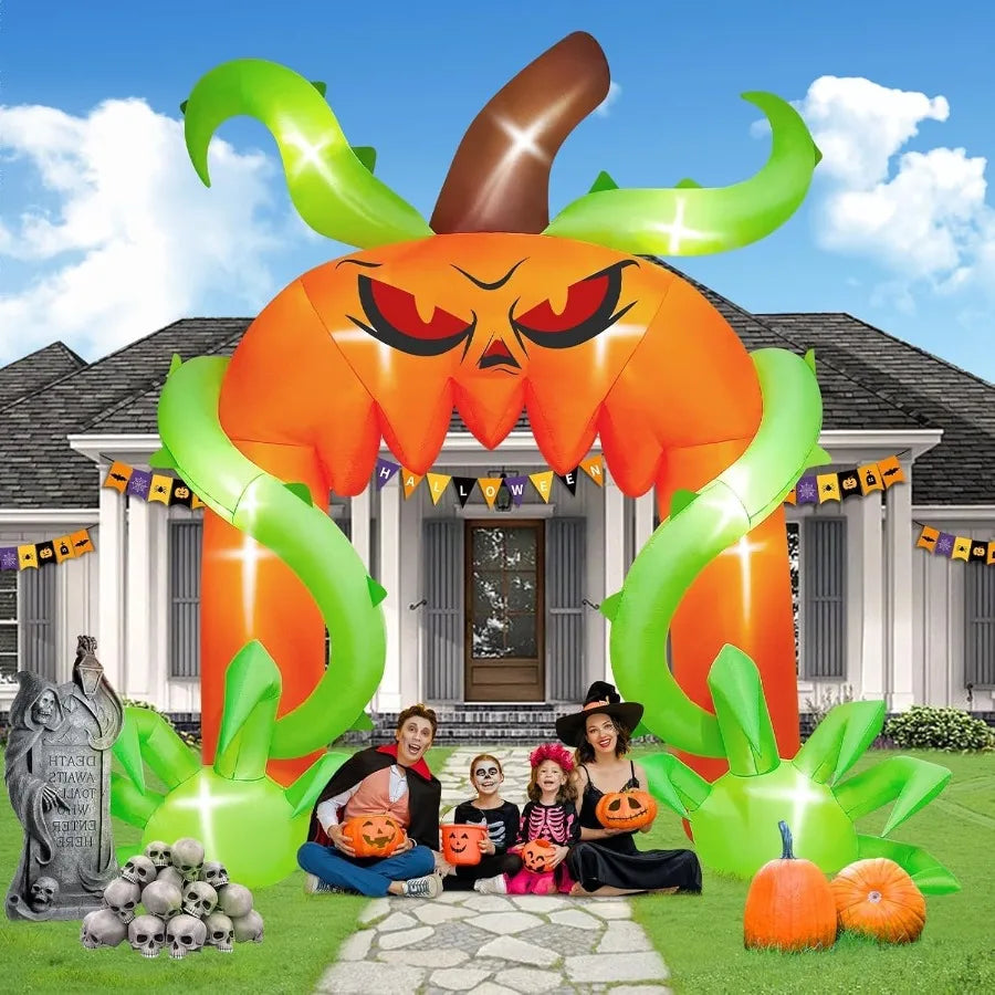 Hign-concerned Giant Pumpkin Halloween Arch Inflatable