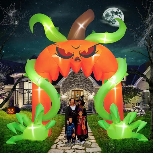 Hign-concerned Giant Pumpkin Halloween Arch Inflatable