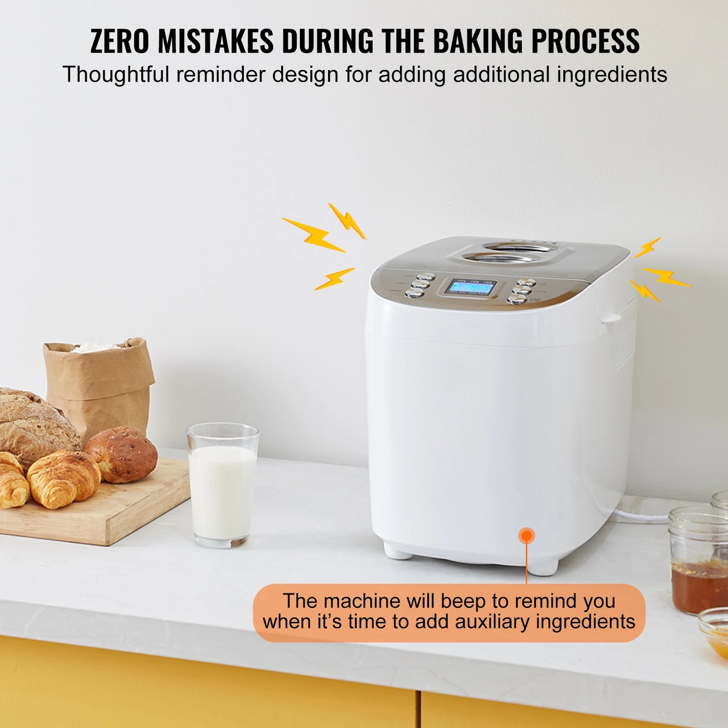SucceBuy 15 In 1 Bread Maker Automatic Dough Machine