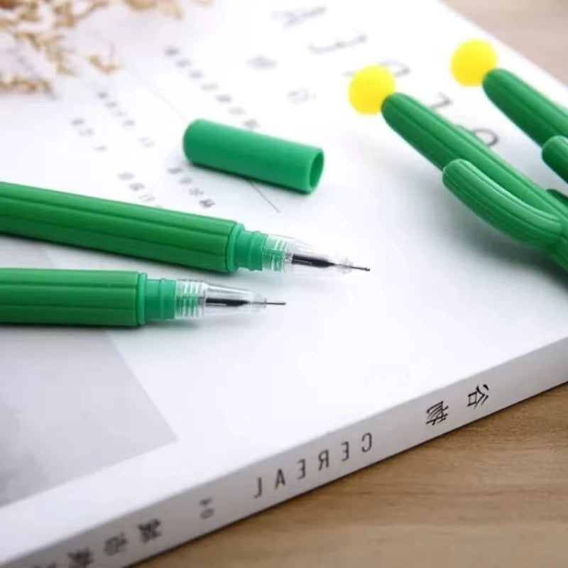 Erasable Or Not Cactus Gel Pen Set 24 Pcs Classroom