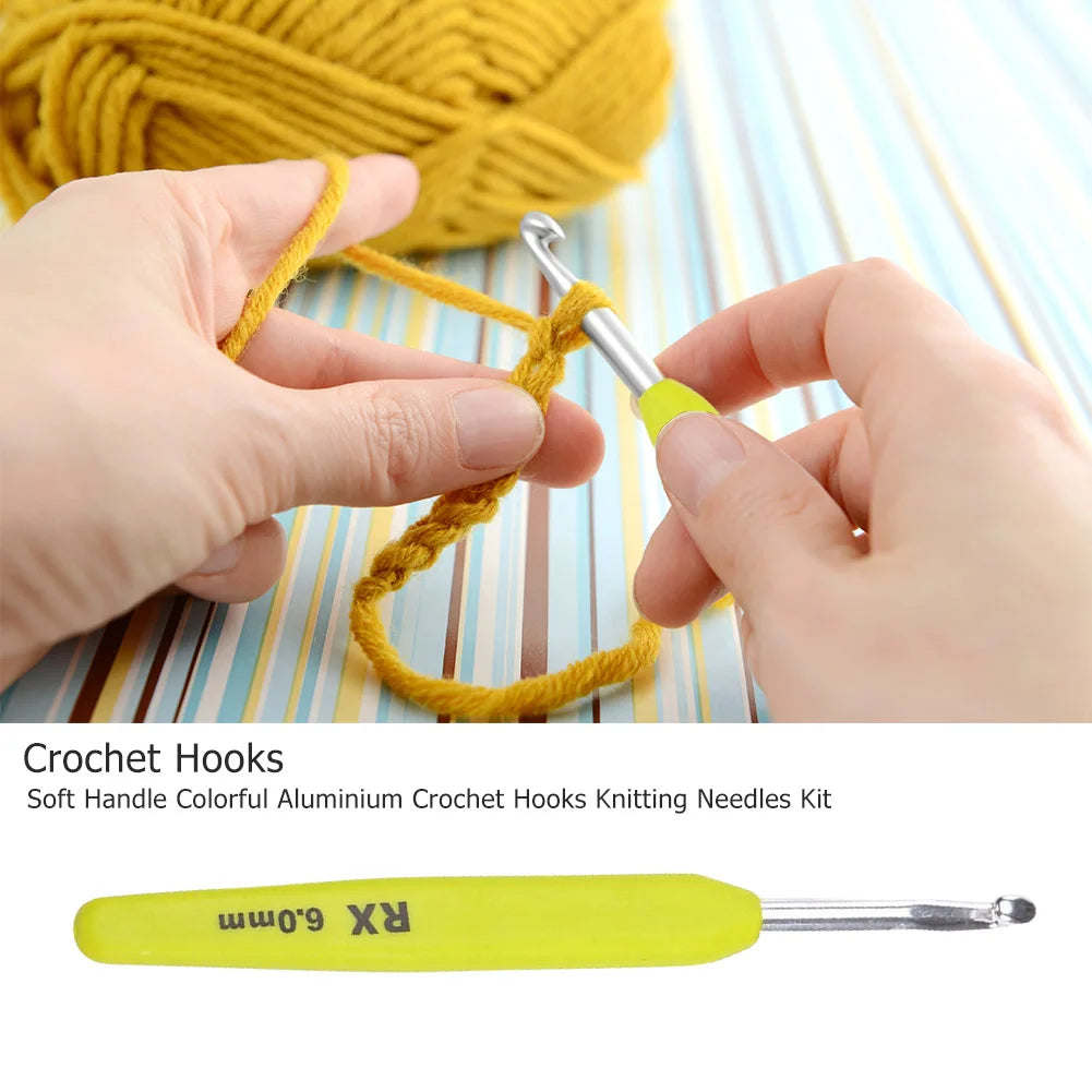 VKTECH Stitching Crochet Set Aluminium Plastic Storage Bag