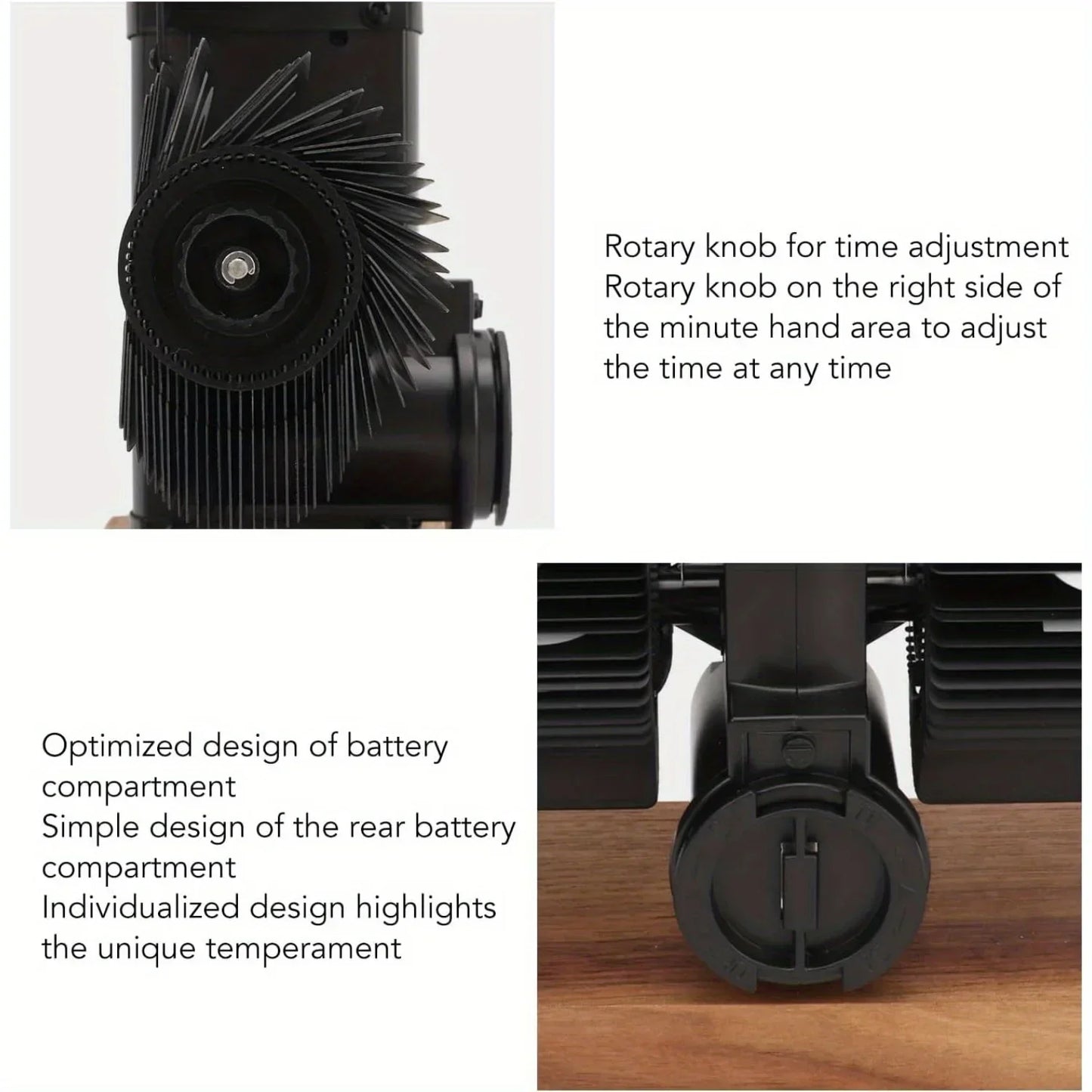 Hign-concerned Retro Flip Desk Clock with Automatic Rotating Tube