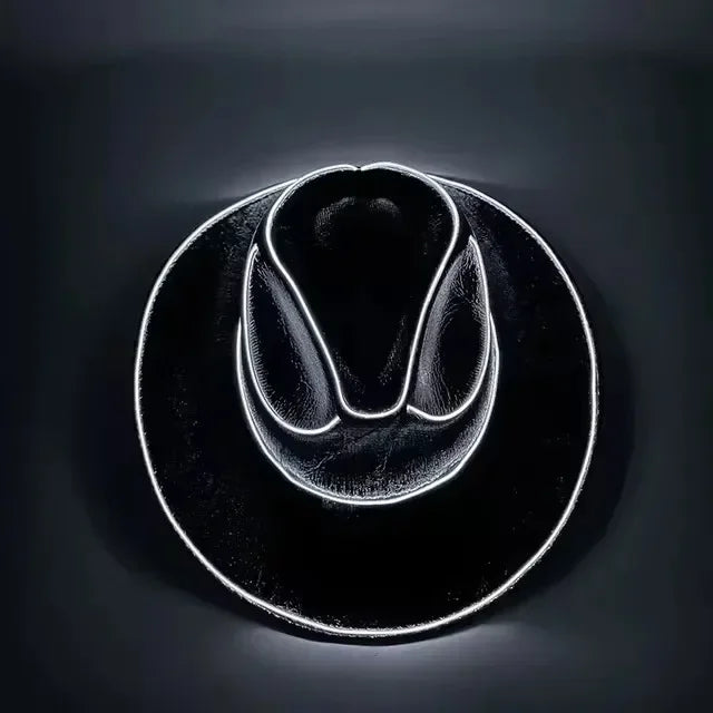 LED Light Up Cowboy Hat for Party Pearlescent Western