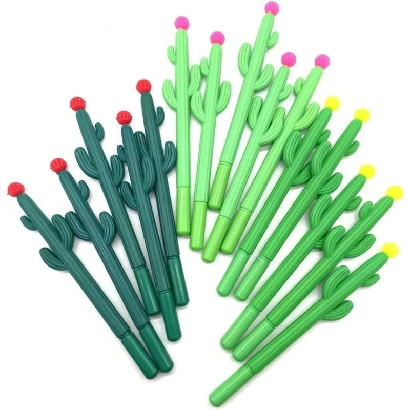 Erasable Or Not Cactus Gel Pen Set 24 Pcs Classroom