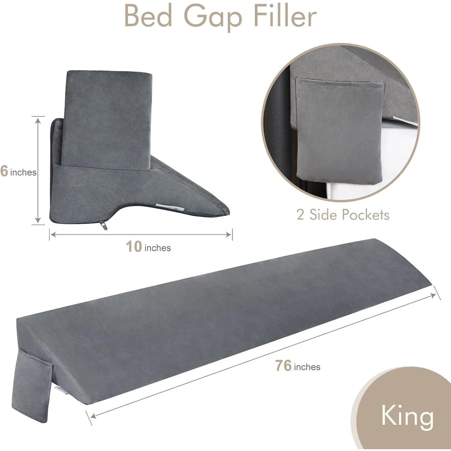 Breez Retail Therapy Wedge Pillow For Headboard Gap Filler
