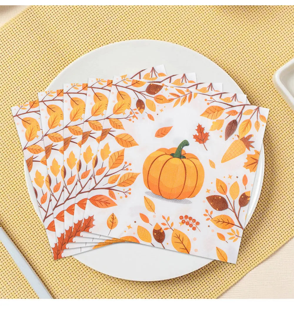 Autumn Maple Leaf Thanksgiving Napkins